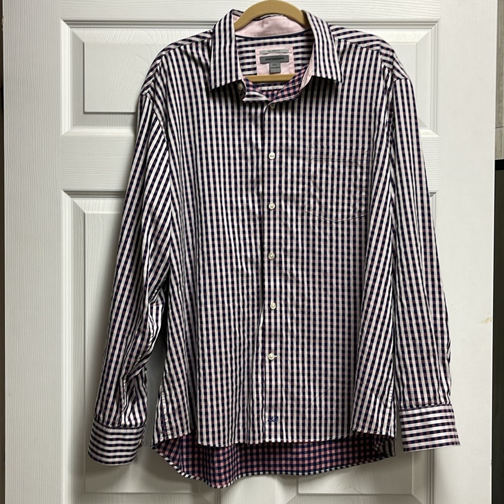Johnston & Murphy Tailored Fit Button Down Dress Shirt XXL